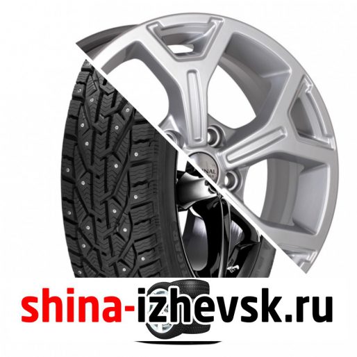 Колесо в сборе Tigar Ice 205/55 R16 T 94 + СКАД KL-318 6.5xR16 5×114.3 ET50 DIA60.1 Серебристый в Ижевске
